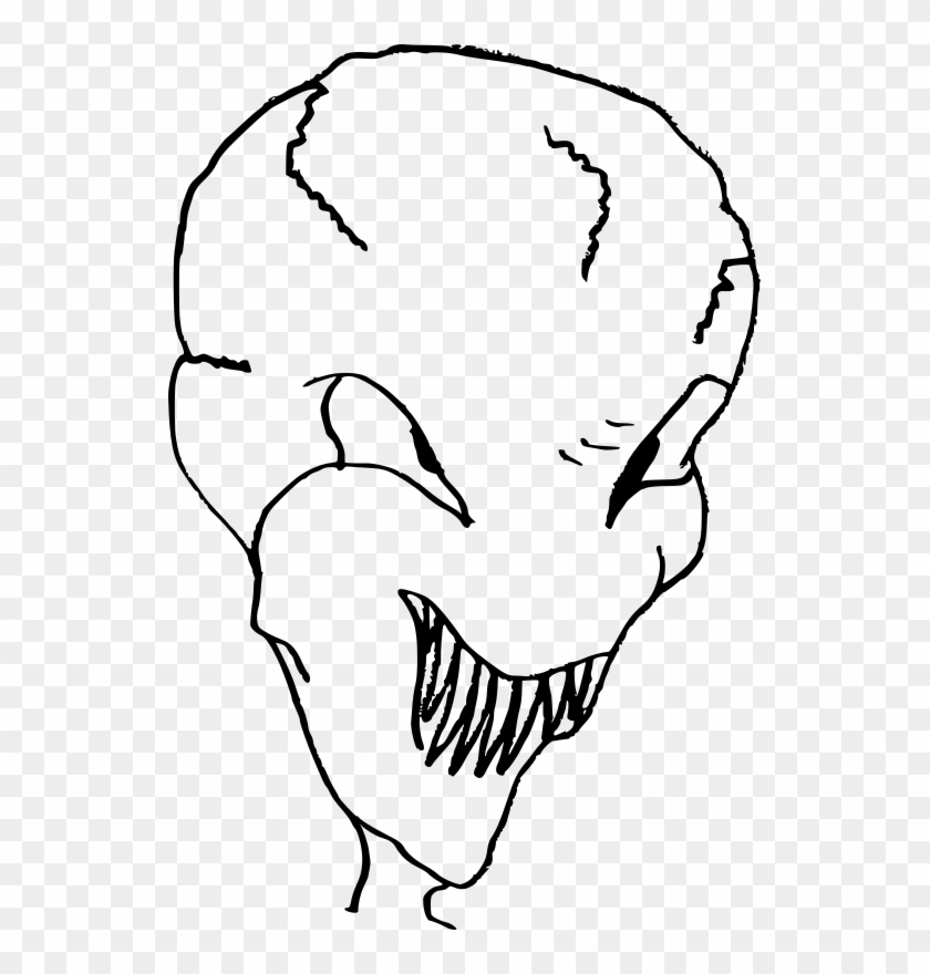 Medium Image - Alien Black Line Clipart