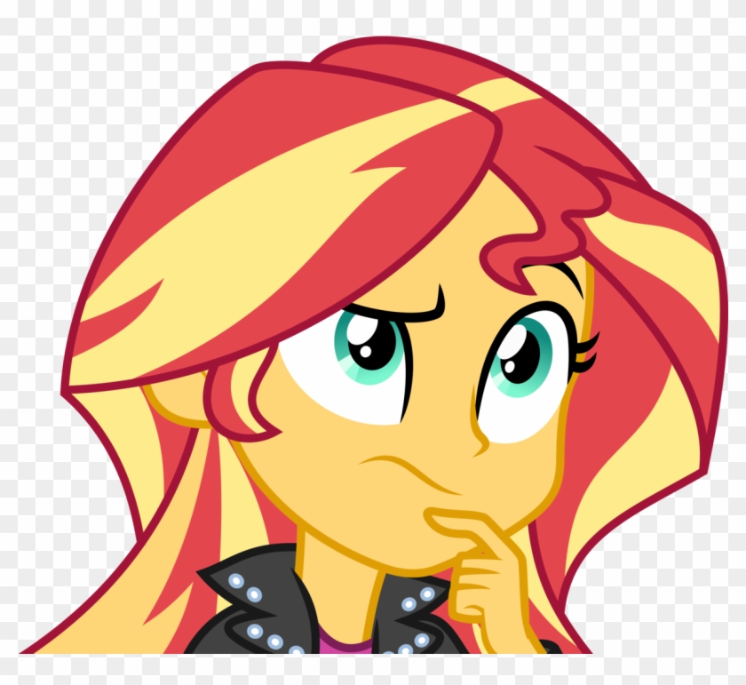 Thought Clip Art Thinking Woman Source - Equestria Girls 3 Sunset Shimmer - Png Download