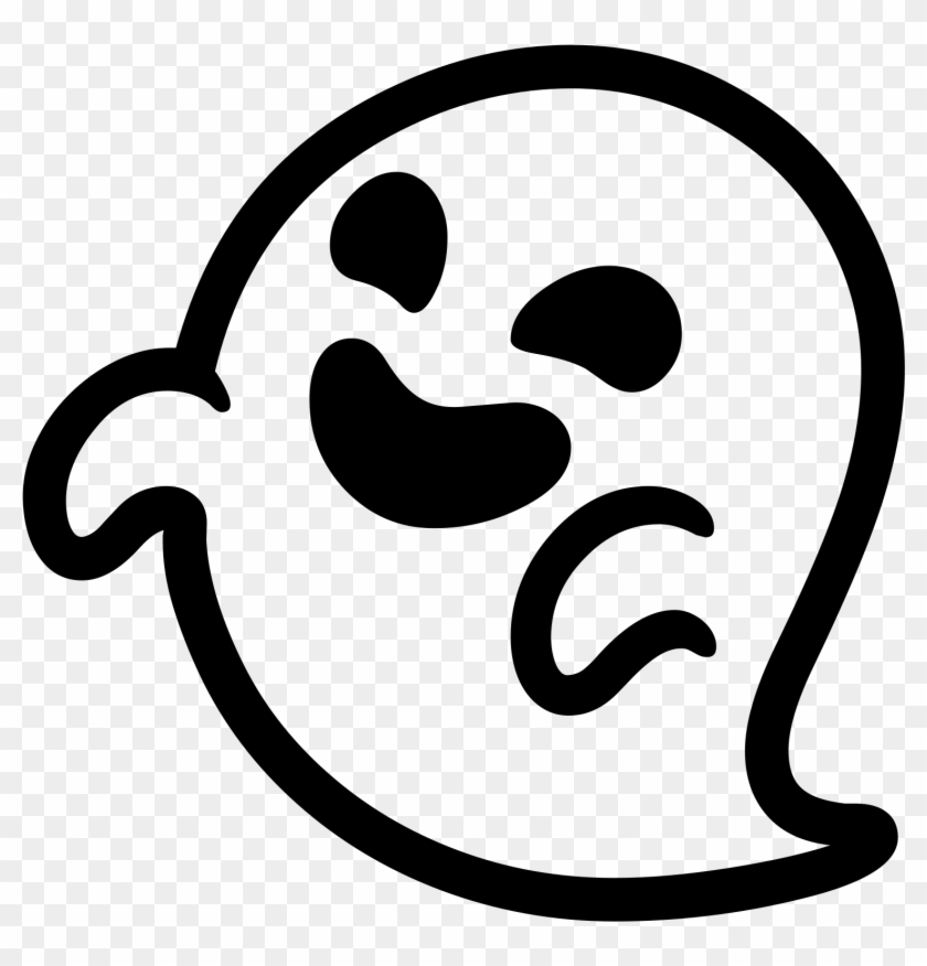 Ghost Emoji Transparent Background , Png Download - Old Android Ghost Emoji Clipart