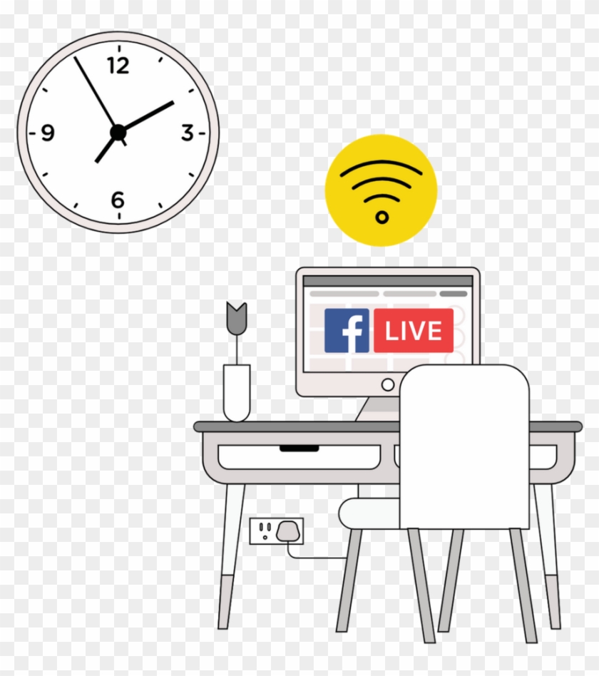 Fb Live - Wall Clock Clipart