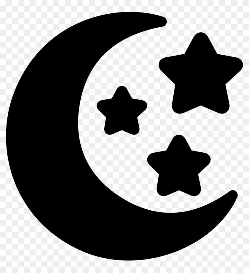 Png Transparent Stock Moon And Stars Png Icon Free - Moon And Stars Svg Clipart #80516