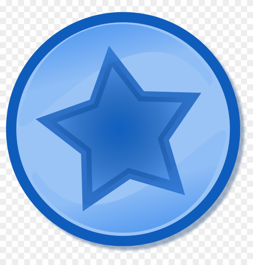 Blue Circled Star - Star In Circle Clipart - Png Download