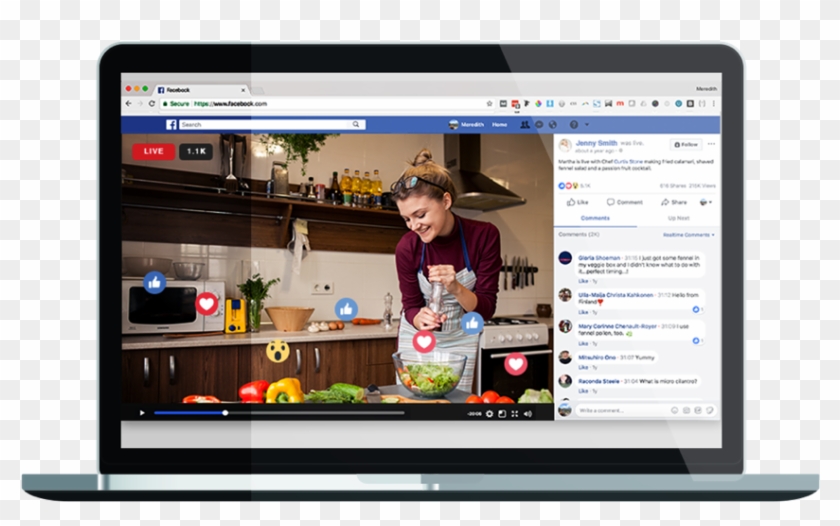Commenting And Live Reactions Within Facebook Live - Facebook Live Show Clipart #80569