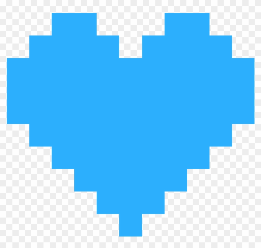 Pixel Heart Png Blue - Pixel Heart Png Transparent Clipart #81242