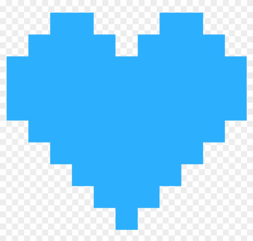Pixel Heart Png Blue - Pixel Heart Png Transparent Clipart