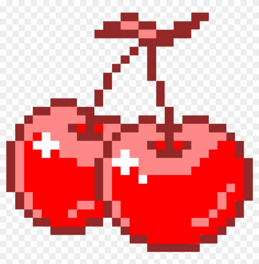 Cherry Pngsticker Pixel Kawaii Pink Pastelpink Freetoed - Cherry Pixel Art Clipart #81266