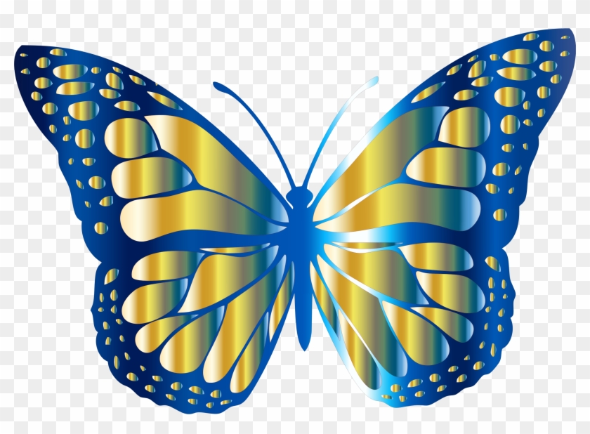 Monarch Butterfly Clipart Png Full Hd - Butterfly Drawing With Colour Transparent Png #81478