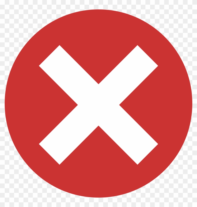 Open - X In Red Circle Clipart #81653