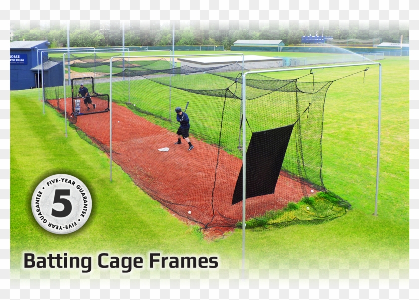 Svg Library Stock Baseball Clip Batting Cage - Batting Cage Setup - Png Download