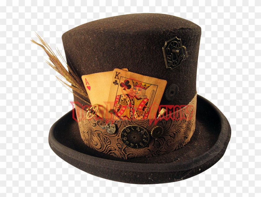 Steampunk Hat Png Background Image - Top Hat With Cards Clipart #81747