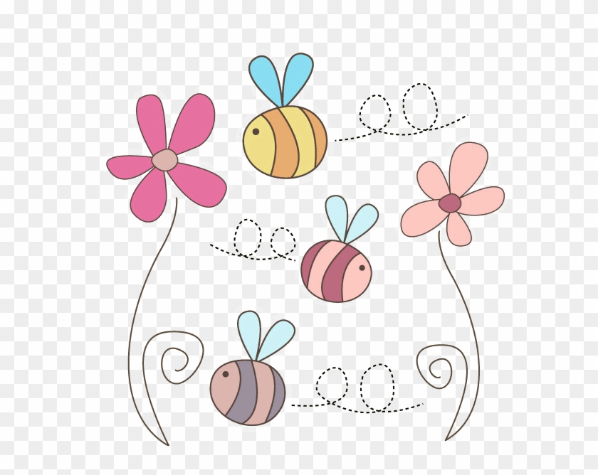 Cute Flowers And Bees Png By Hanabell1 Pluspng Clipart #81771