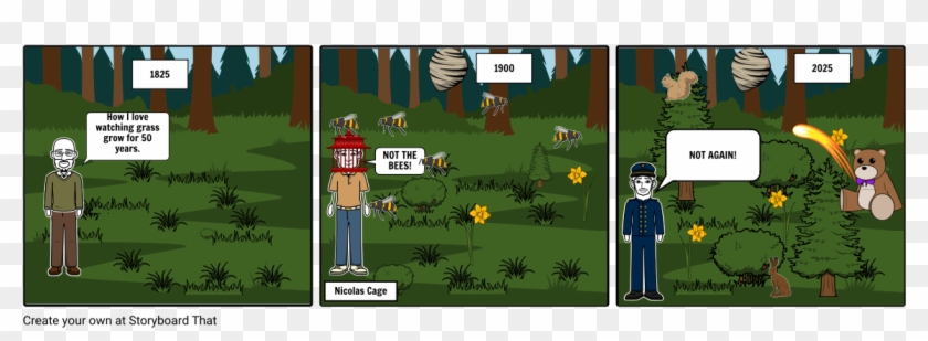 Secondary Succession - Cartoon Clipart