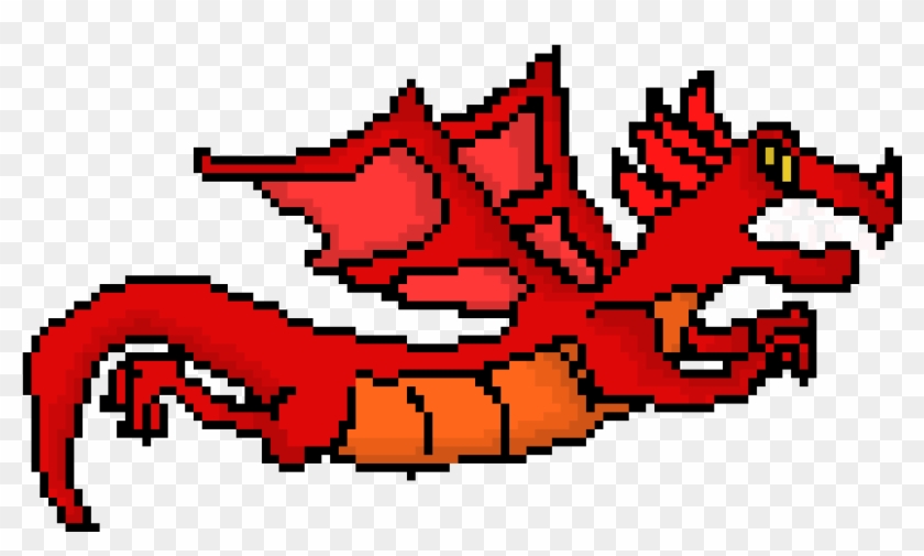 Pixel Dragon - Dragon Pixel Art Png Clipart #82063