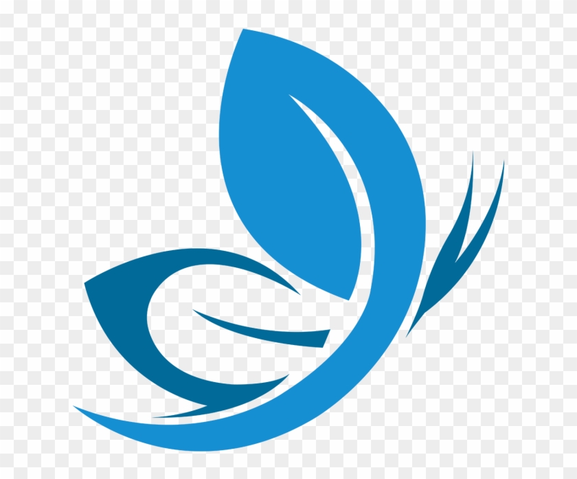 Blue Butterfly, Blue, Butterfly, Freedom Png And Vector - Butterfly Transparent Logo Clipart