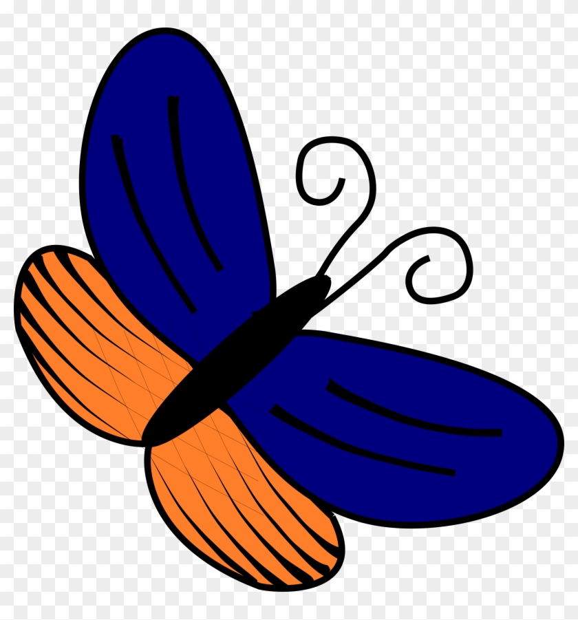 This Free Icons Png Design Of Blue And Orange Butterfly Clipart