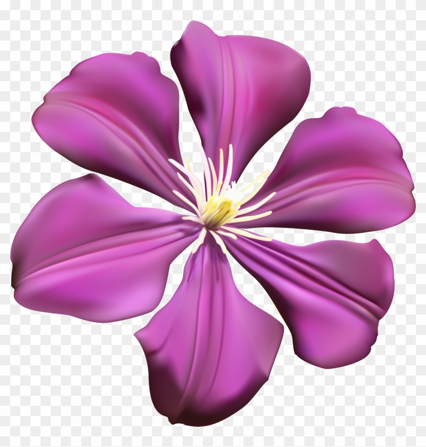 Purple Flower Transparent Png Clip Art Image - Clip Art #82615
