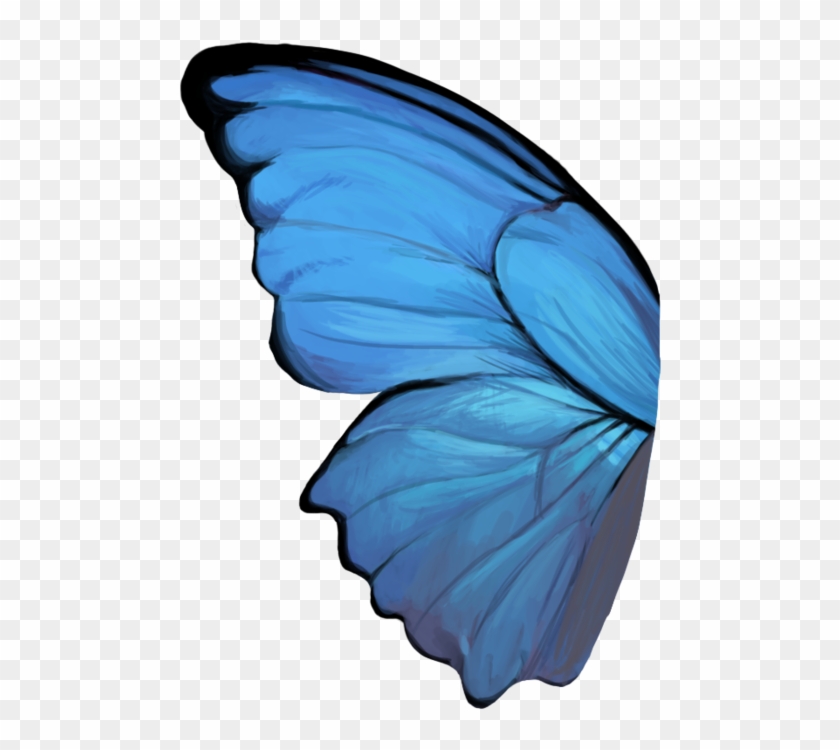 Blue Butterfly Wings - Butterfly Blue Wing Png Clipart