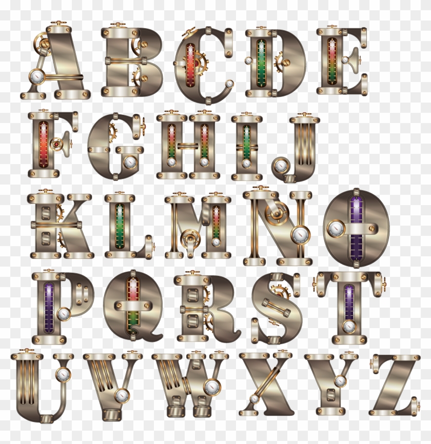Steampunk Clipart Letter - Steampunk Letters Png Transparent Png
