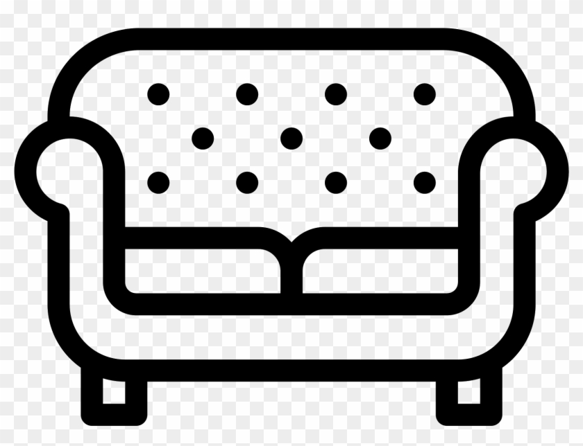 Sofa With Buttons Icon - Icon Clipart #83031