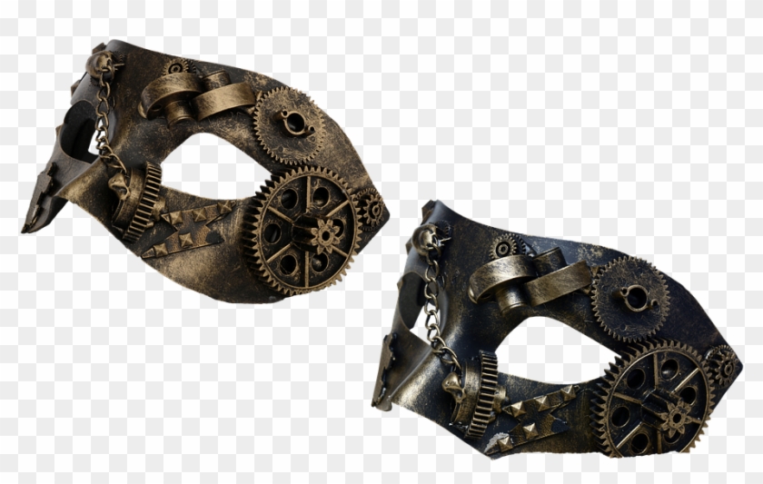 Mask, Steampunk, Metal, Metal Mask, Gears, Chain, Iron - Mask Clipart #83229