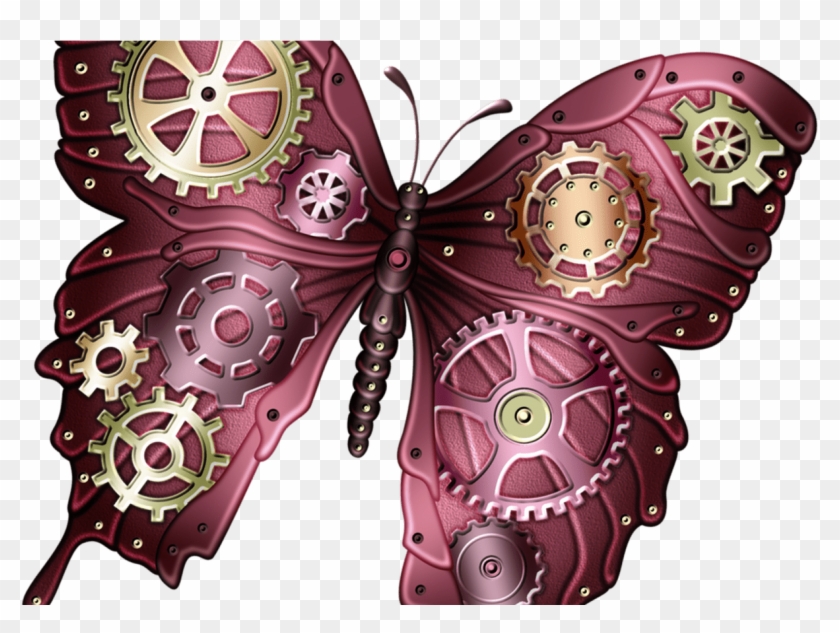 Steampunk Clipart Dragonfly, Steampunk Dragonfly Transparent - Butterfly Steampunk - Png Download