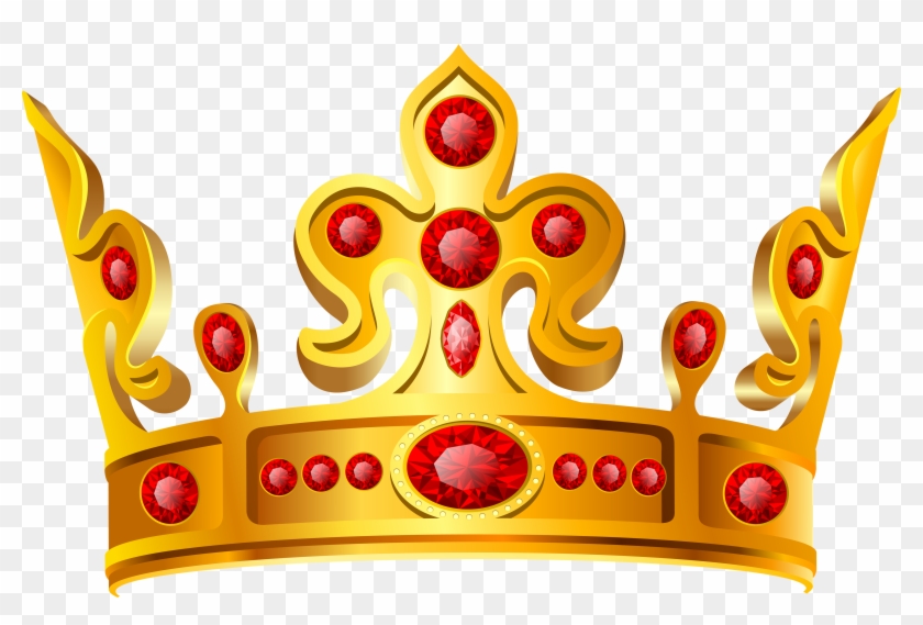 Crown Png - Gold Red Crown Png Clipart #83618
