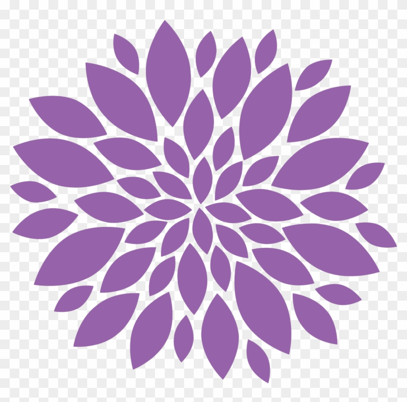 Purple Flower Png - Flower Silhouette Clipart #83722