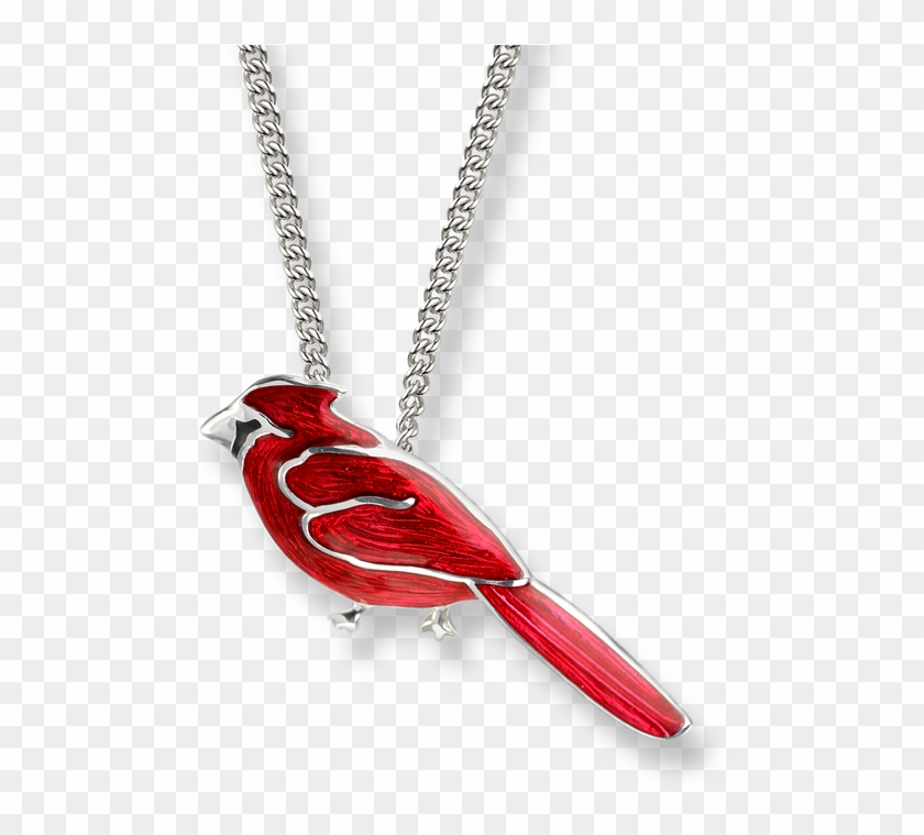 Nicole Barr Designs Sterling Silver Cardinal Necklace - Locket Clipart #84552