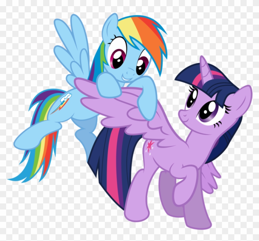 Twilight Sparkle Y Rainbow Dash De My Little Pony Te - My Little Pony Rainbow Dash And Twilight Sparkle Clipart #84621