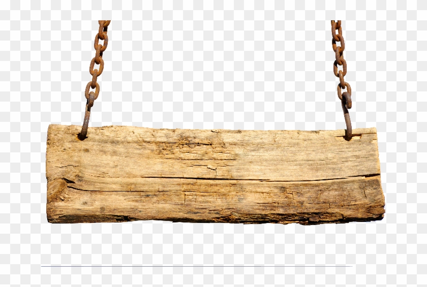 Wooden Board - Wooden Sign On Chain Clipart