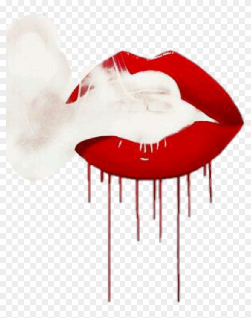 Report Abuse - Red Lips And Smoke Clipart