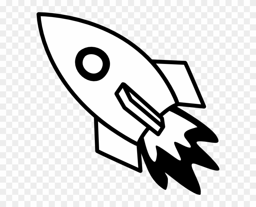 Black And White Rocket Fire Svg Clip Arts 600 X 600 - Png Download