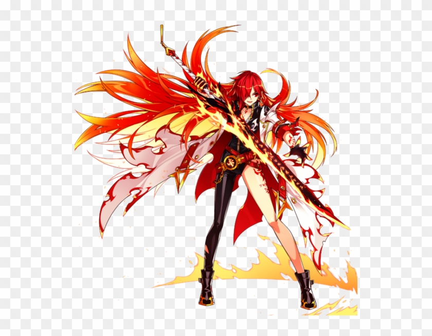 Flame Lord Alternateright - Elsword Elesis Flame Lord Clipart #85136