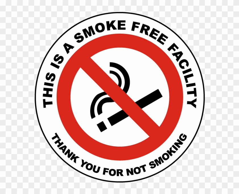 This Is A Smoke Free Facility Label - Smoke Free Facility Sign Clipart #85445
