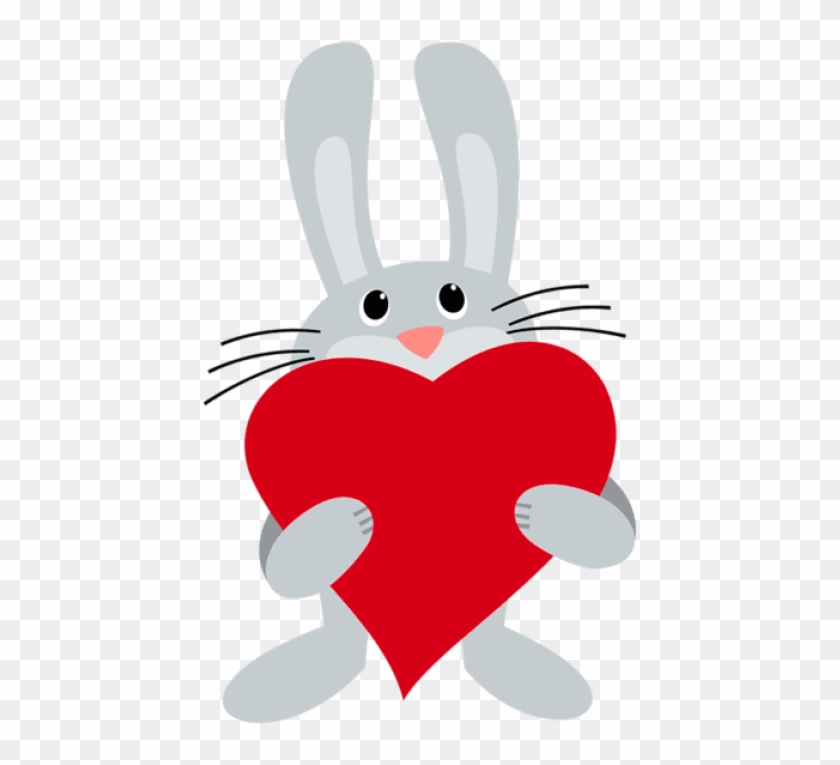 Free Png Download Bunny With Heart Png Images Background - Bunny With Heart Clipart Transparent Png #85617