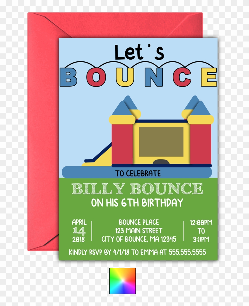 Bounce House Birthday Invitation By Anton Digital Designs - House Clipart