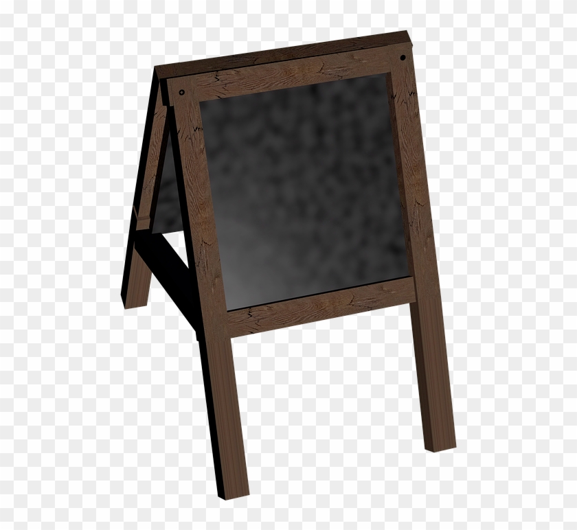 Board, Stand, Blackboard, Customer Stopper, Wood Stand - End Table Clipart #85792