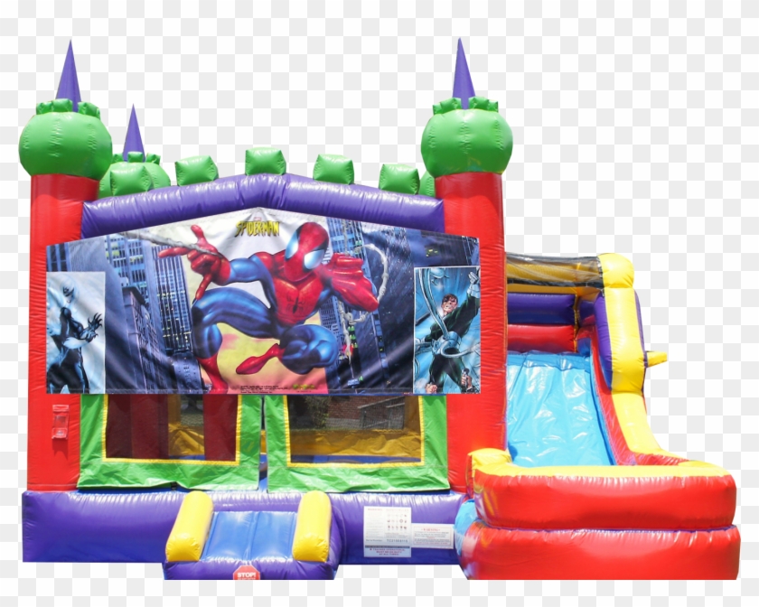The Spiderman Combo Bounce House Will Invite Your Guest Clipart