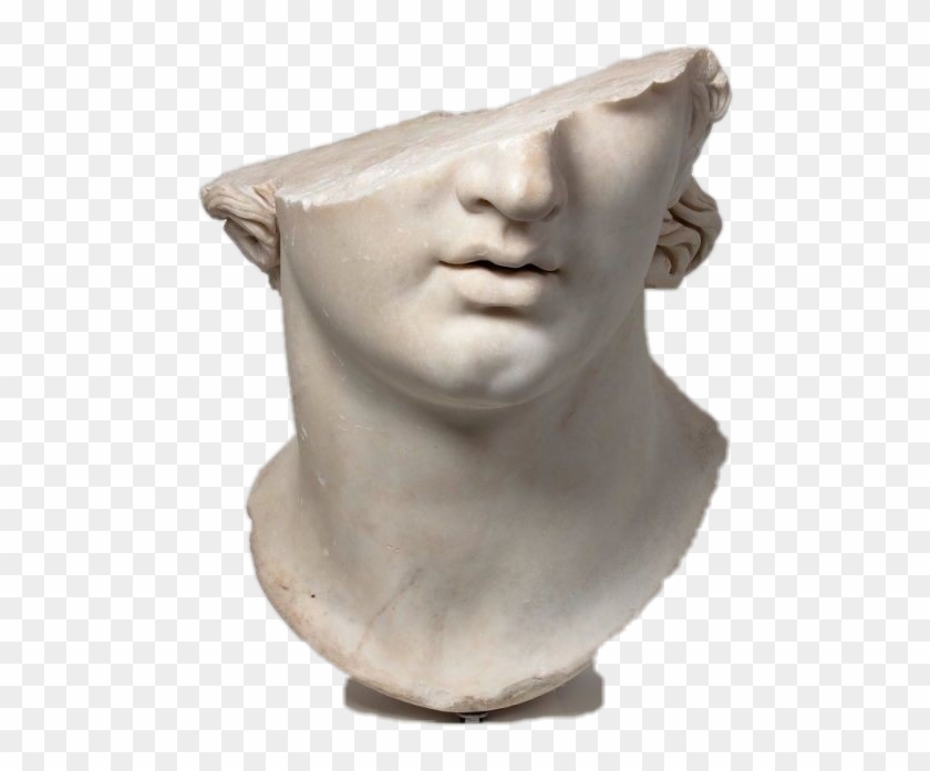 Sticker Cutout Sculpture Head Bronze Greek Greece Vapor - Statue Greek Clipart #85909