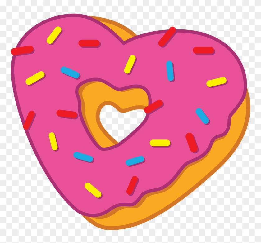 Heart Clipart Donut ~ Frames ~ Illustrations ~ Hd Images - Donut Heart Logo Png Transparent Png #85989