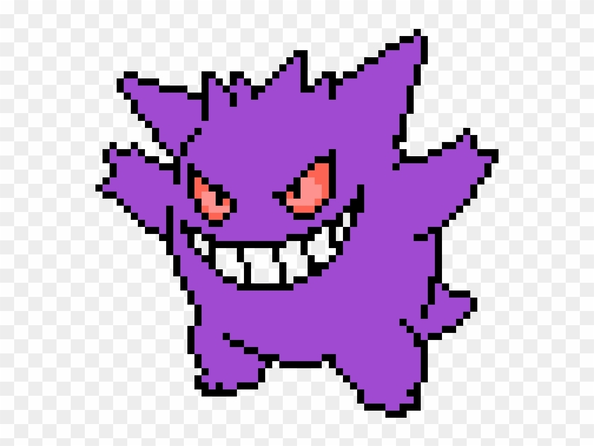 Gengar Cross Stitch Pattern , Png Download - Pokemon Cross Stitch Pattern Free Clipart #86346