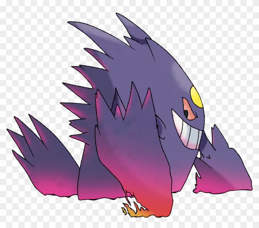 Mega Gengar , As The Shadow Pokemon, Is At A State - Gengar Clipart