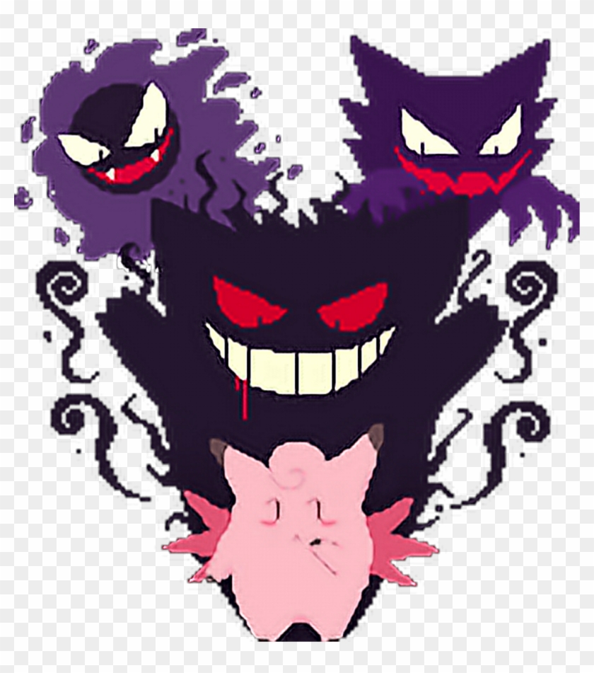 Pokémon Sticker - Gengar Haunter Y Gastly Clipart #86551