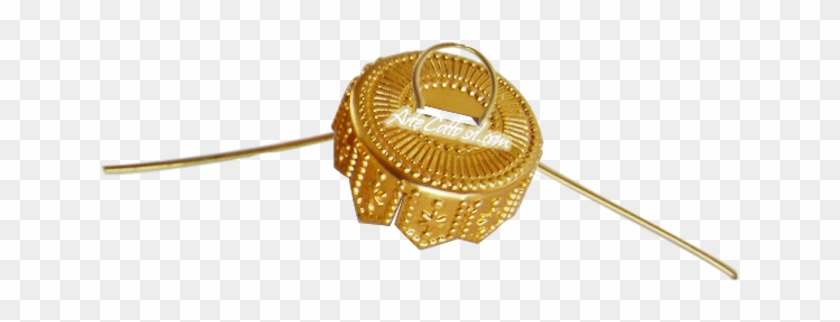 Crown And Clothespin To Golden Bauble, Hook For Christmas - Gancetti Per Palline Di Polistirolo Clipart