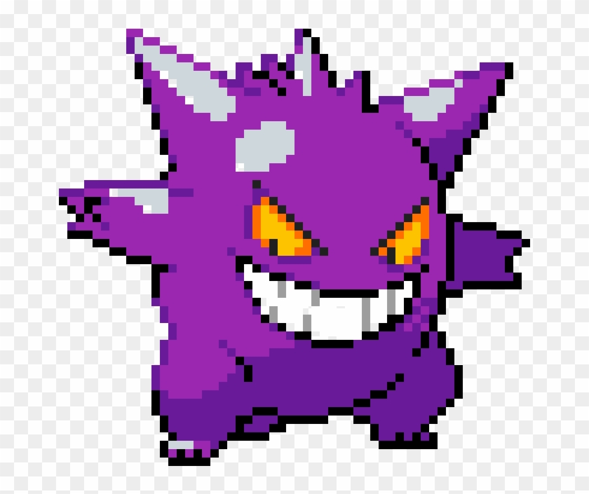 Gengar - Gengar Pixel Art Minecraft Clipart #86925