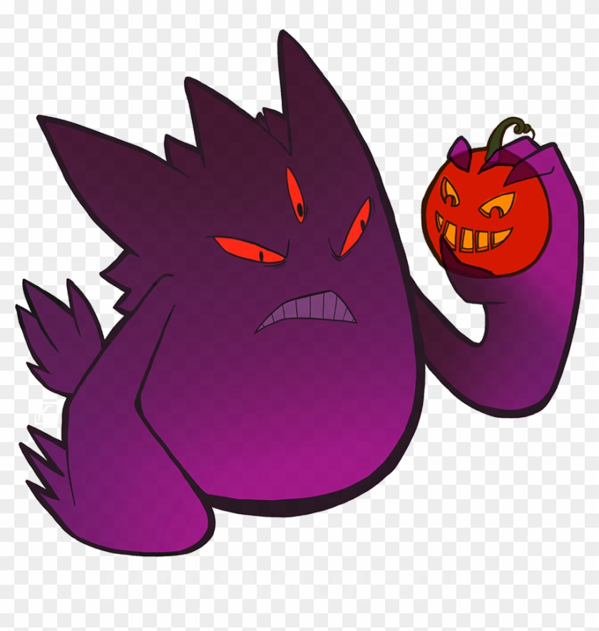 Mega Gengar A Little Halloween Doodle For My Friend - Cartoon Clipart #86962