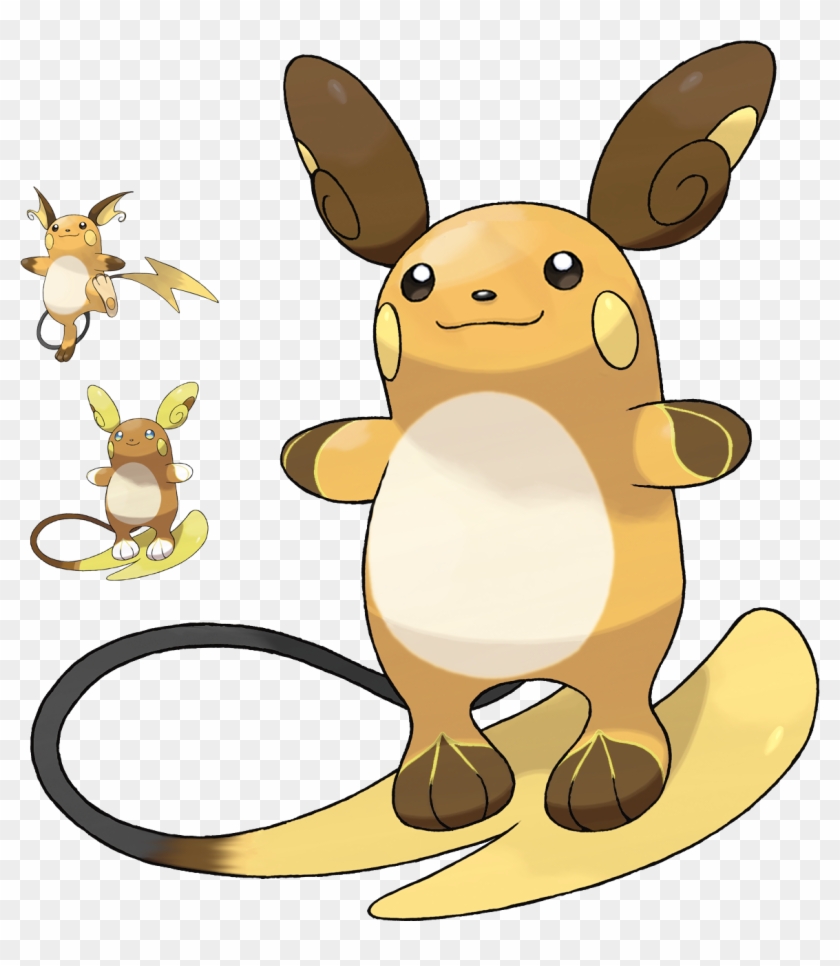 720kib, 1280x1280, Raichu-alolarecolor2 - Cartoon Clipart