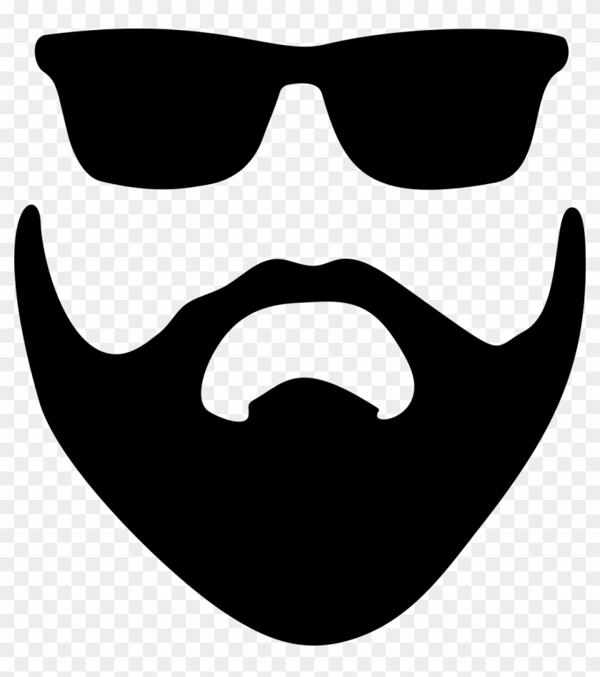 I Grew A Beard - Sunglasses And Beard Silhouette Clipart #87456