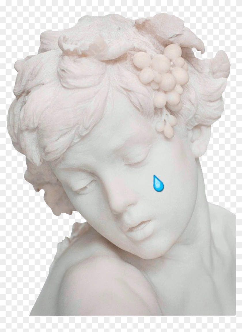 Tear Crying Statue Stone Vintage Aesthetic Tumblr Remix - Aesthetic Statue Clipart #87474