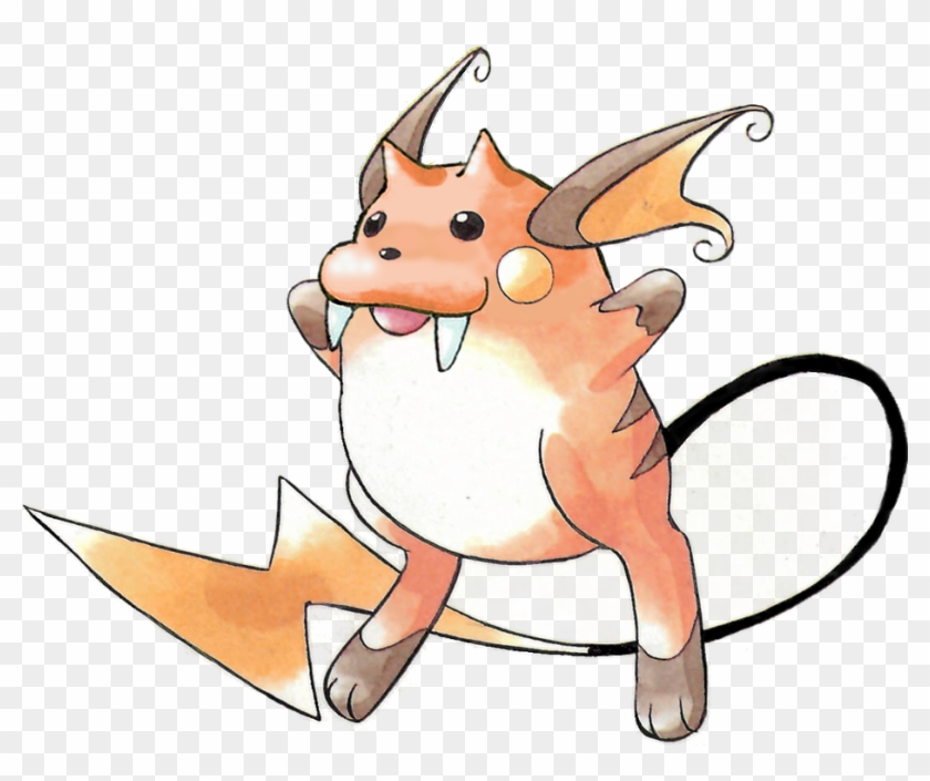 View 026raichu Rg , - Raichu Old Art Sugimori Clipart #87580